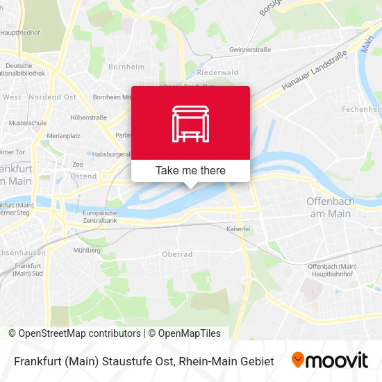 Карта Frankfurt (Main) Staustufe Ost