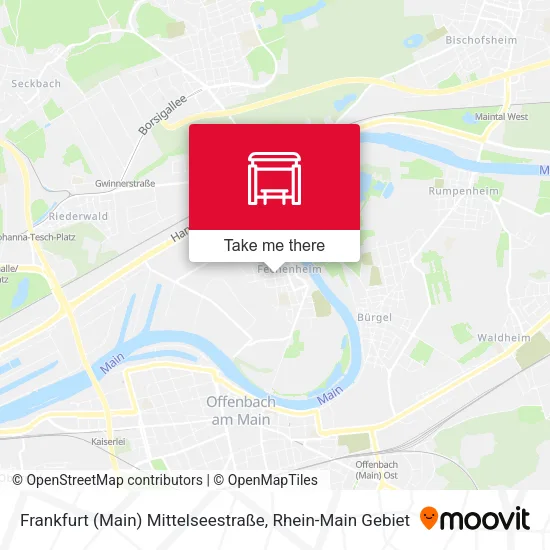 Карта Frankfurt (Main) Mittelseestraße