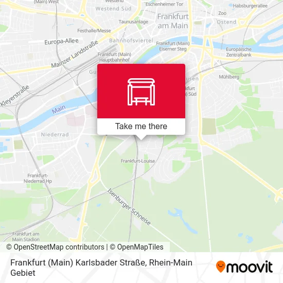 Карта Frankfurt (Main) Karlsbader Straße