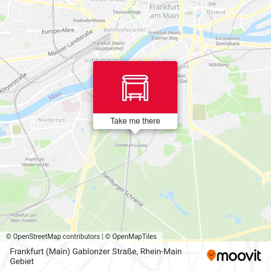 Карта Frankfurt (Main) Gablonzer Straße