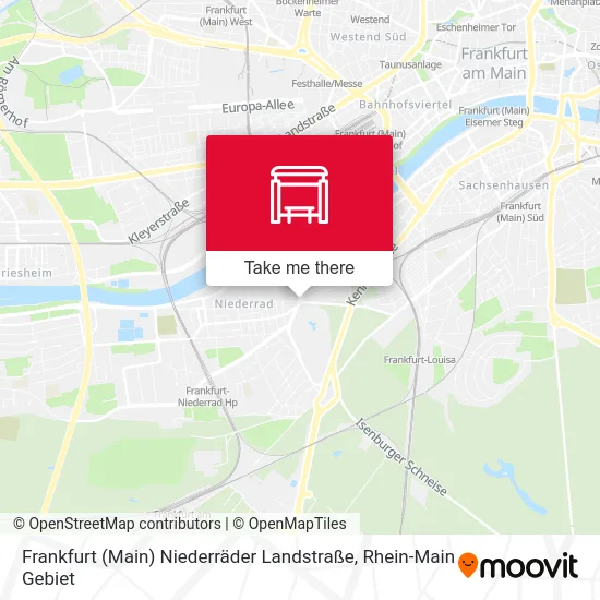 Карта Frankfurt (Main) Niederräder Landstraße