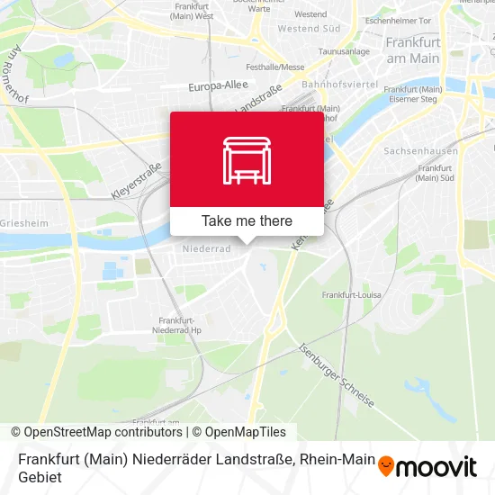 Карта Frankfurt (Main) Niederräder Landstraße