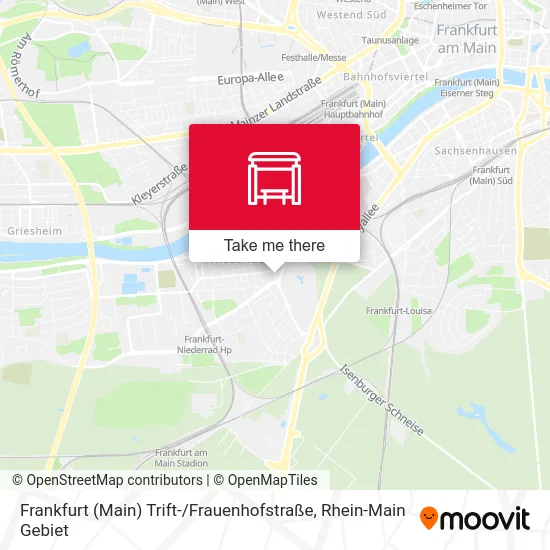Карта Frankfurt (Main) Trift- / Frauenhofstraße