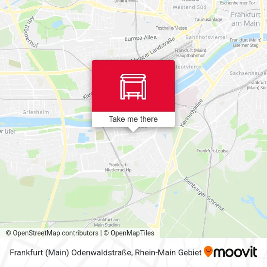 Карта Frankfurt (Main) Odenwaldstraße