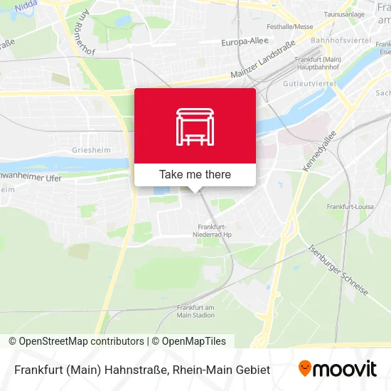 Карта Frankfurt (Main) Hahnstraße