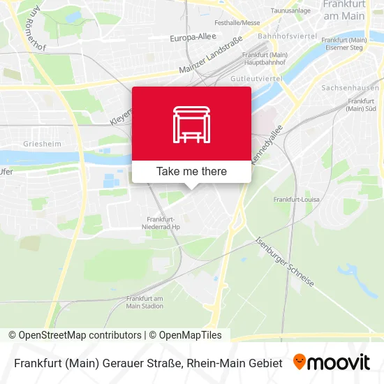 Карта Frankfurt (Main) Gerauer Straße