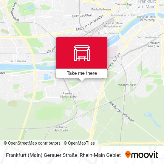 Карта Frankfurt (Main) Gerauer Straße