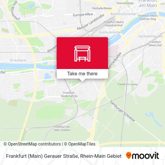 Frankfurt (Main) Gerauer Straße map