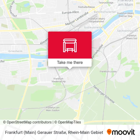 Карта Frankfurt (Main) Gerauer Straße