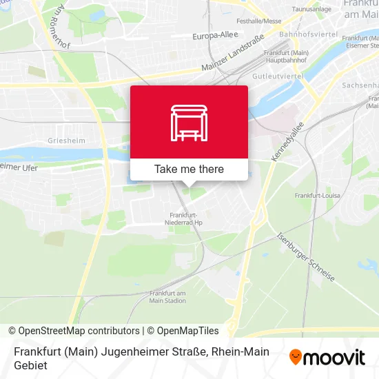 Карта Frankfurt (Main) Jugenheimer Straße