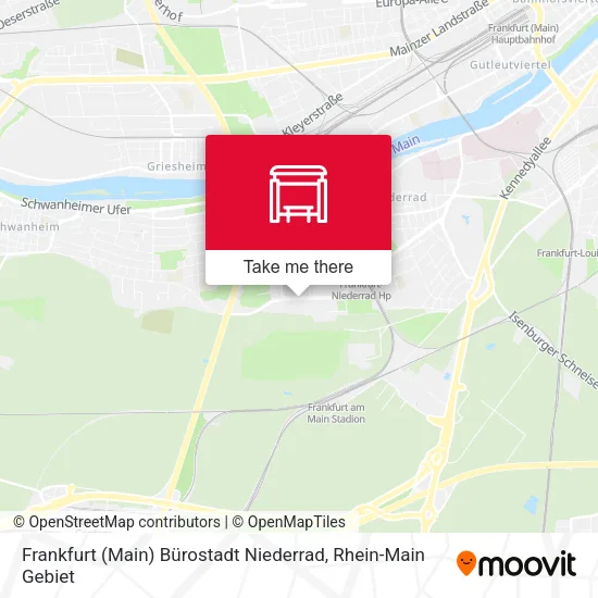 Карта Frankfurt (Main) Bürostadt Niederrad