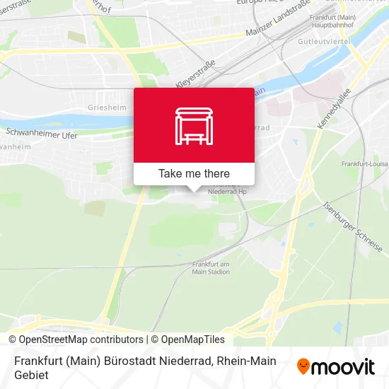 Карта Frankfurt (Main) Bürostadt Niederrad