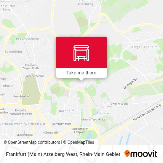 Карта Frankfurt (Main) Atzelberg West