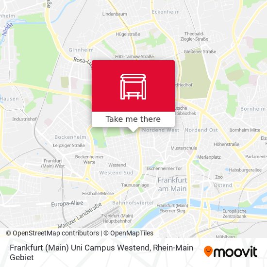 Frankfurt (Main) Uni Campus Westend map