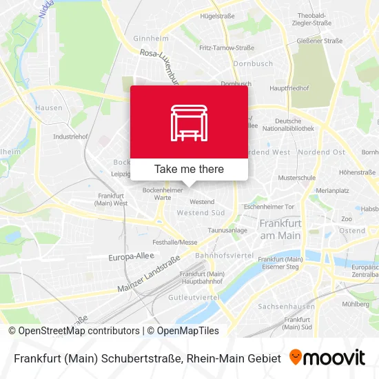 Карта Frankfurt (Main) Schubertstraße