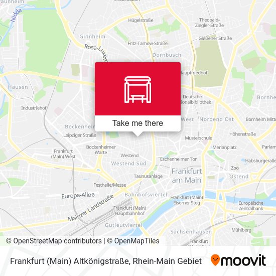 Frankfurt (Main) Altkönigstraße map