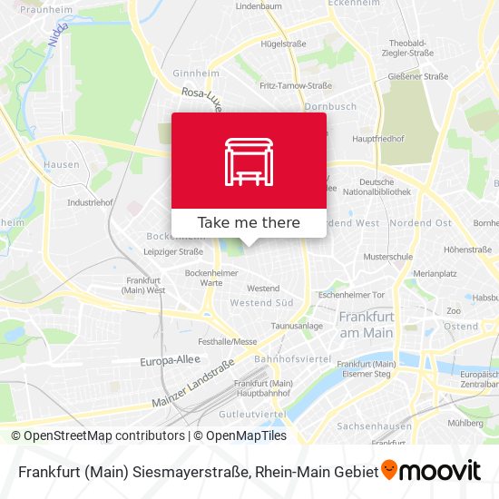 Frankfurt (Main) Siesmayerstraße map