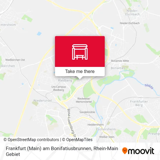 Карта Frankfurt (Main) am Bonifatiusbrunnen