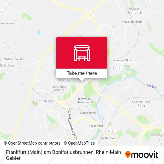 Карта Frankfurt (Main) am Bonifatiusbrunnen