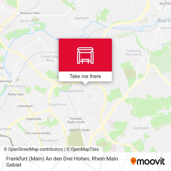Frankfurt (Main) An den Drei Hohen map