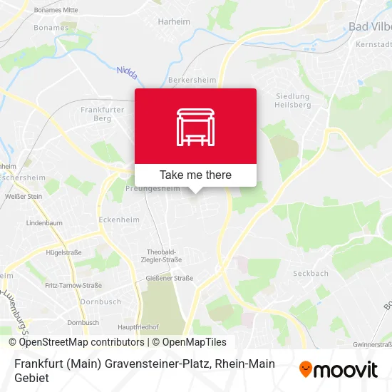 Карта Frankfurt (Main) Gravensteiner-Platz