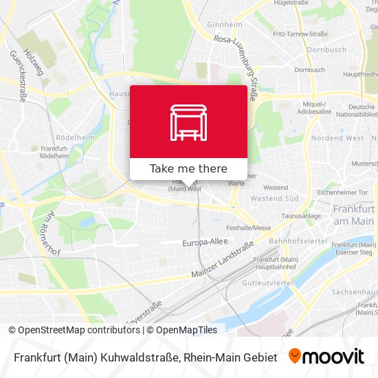 Frankfurt (Main) Kuhwaldstraße map