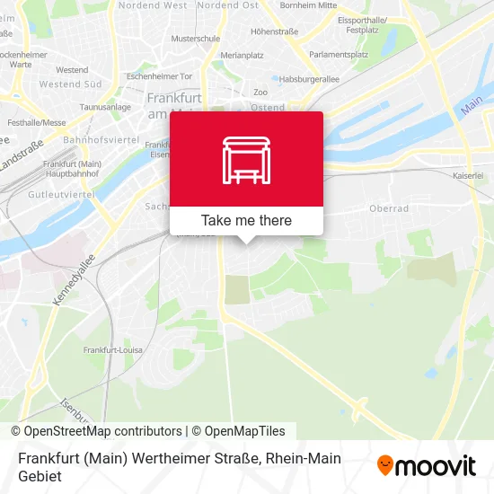 Карта Frankfurt (Main) Wertheimer Straße