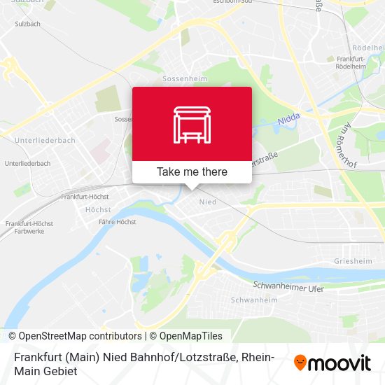 Frankfurt (Main) Nied Bahnhof / Lotzstraße map