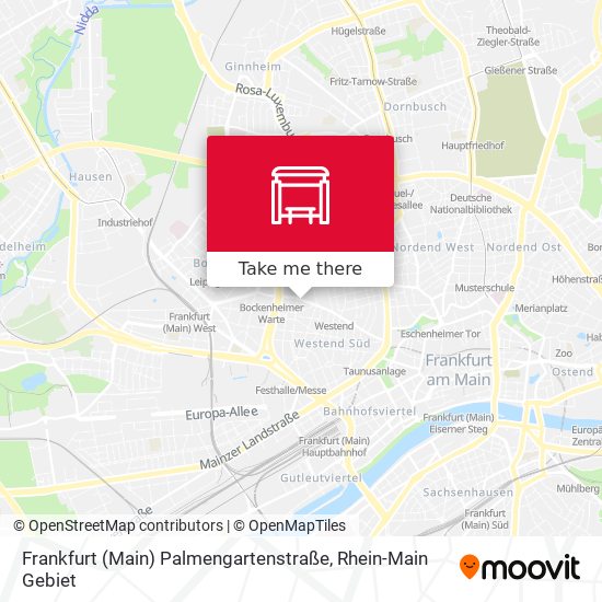 Frankfurt (Main) Palmengartenstraße map