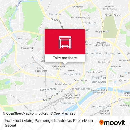 Карта Frankfurt (Main) Palmengartenstraße