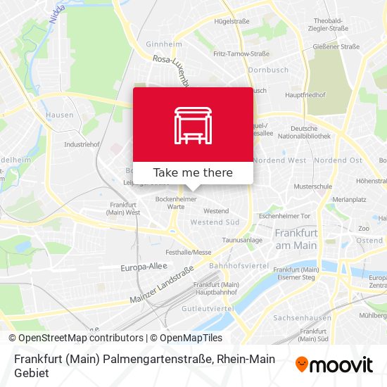 Frankfurt (Main) Palmengartenstraße map