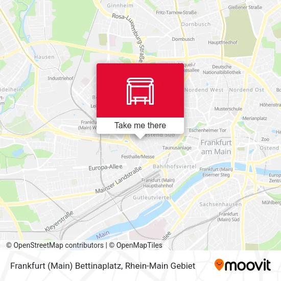 Карта Frankfurt (Main) Bettinaplatz