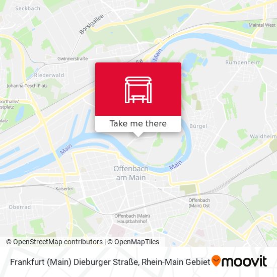 Frankfurt (Main) Dieburger Straße map