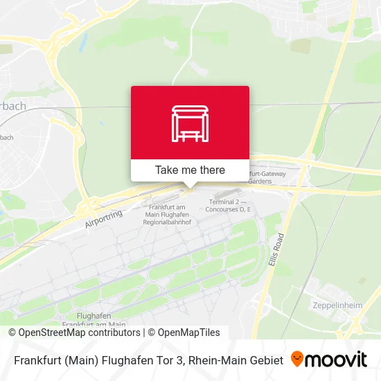 Карта Frankfurt (Main) Flughafen Tor 3
