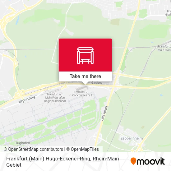 Карта Frankfurt (Main) Hugo-Eckener-Ring