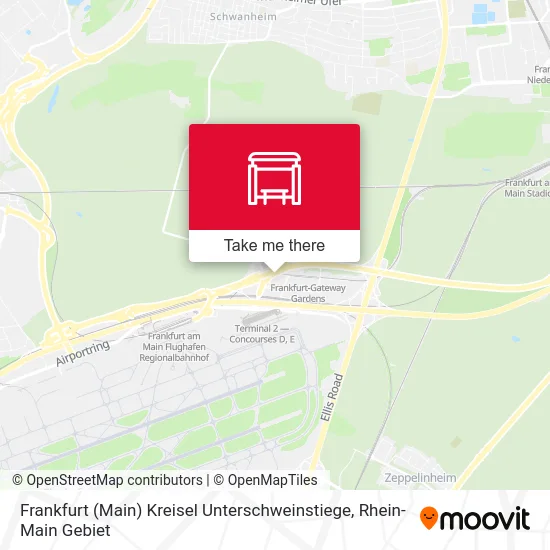 Карта Frankfurt (Main) Kreisel Unterschweinstiege