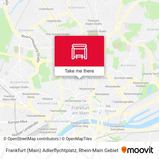 Карта Frankfurt (Main) Adlerflychtplatz