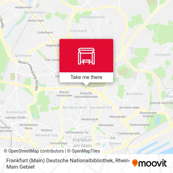 Карта Frankfurt (Main) Deutsche Nationalbibliothek