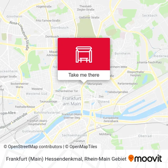 Карта Frankfurt (Main) Hessendenkmal