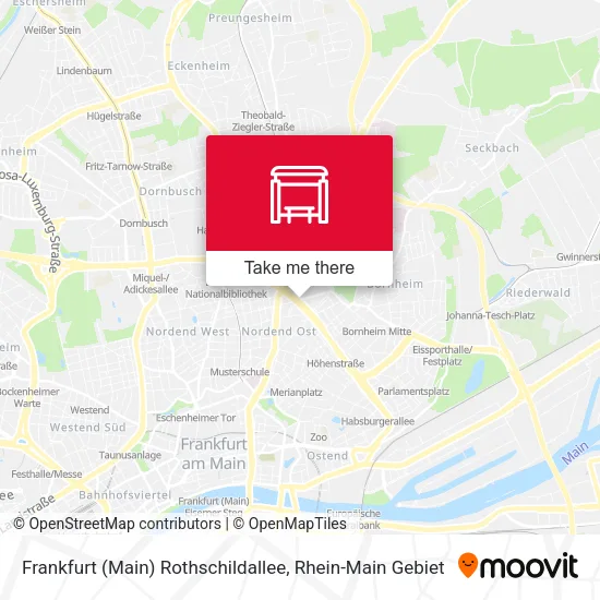 Карта Frankfurt (Main) Rothschildallee