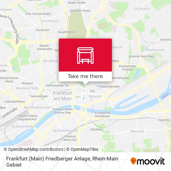 Frankfurt (Main) Friedberger Anlage map