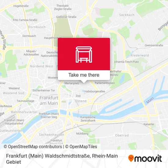 Карта Frankfurt (Main) Waldschmidtstraße