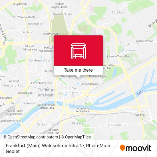 Карта Frankfurt (Main) Waldschmidtstraße