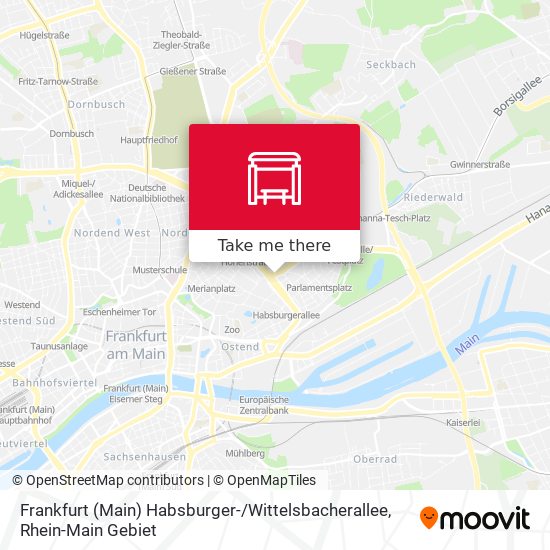 Frankfurt (Main) Habsburger- / Wittelsbacherallee map