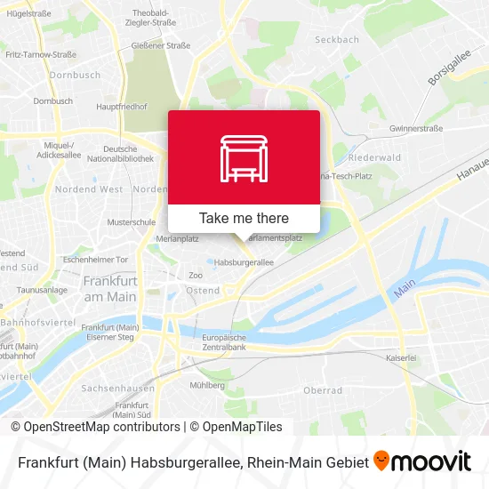 Карта Frankfurt (Main) Habsburgerallee