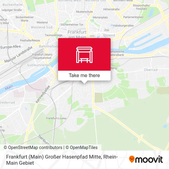 Карта Frankfurt (Main) Großer Hasenpfad Mitte