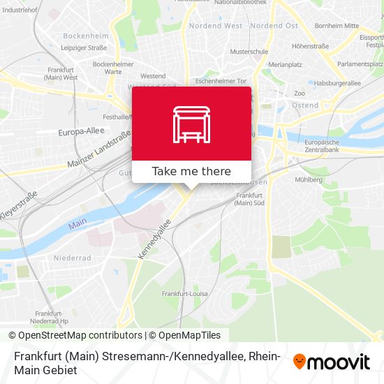 Карта Frankfurt (Main) Stresemann- / Kennedyallee