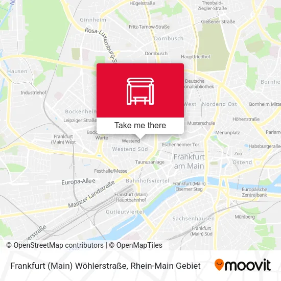 Карта Frankfurt (Main) Wöhlerstraße