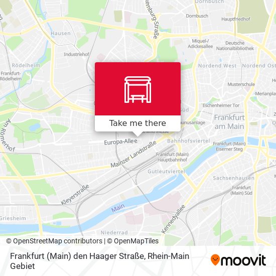 Frankfurt (Main) den Haager Straße map