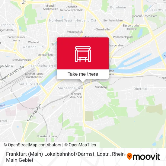 Карта Frankfurt (Main) Lokalbahnhof / Darmst. Ldstr.